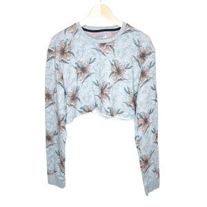 Ted Baker London Floral Cropped Sweatshirt Size S